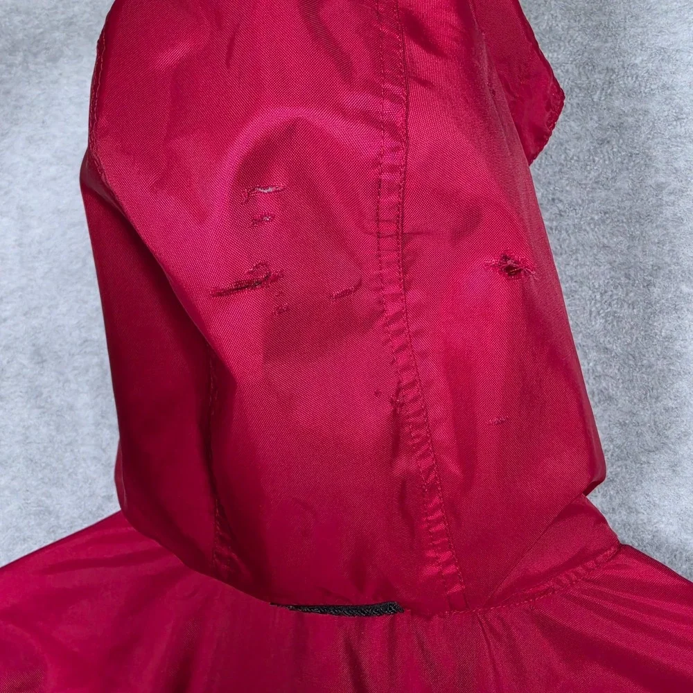 Vintage Nike Jacket Mens XL Red Quarter Zip Windbreaker Loose Vented Mesh Lined